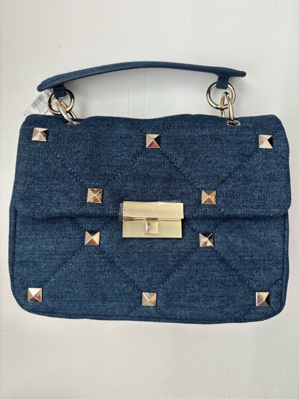 WHBM Quilted Denim Top-Handle Bag